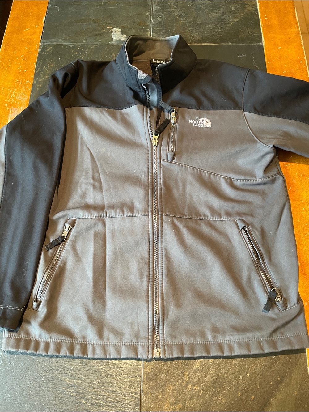 The North Face Men's Black and Gray Softshell Performance Jacket